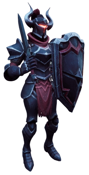 Black Knight guardian standing idly