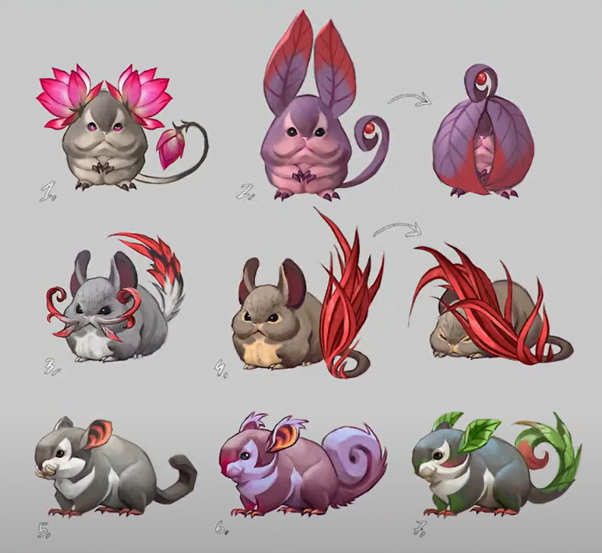 Early concept art for chinchompas