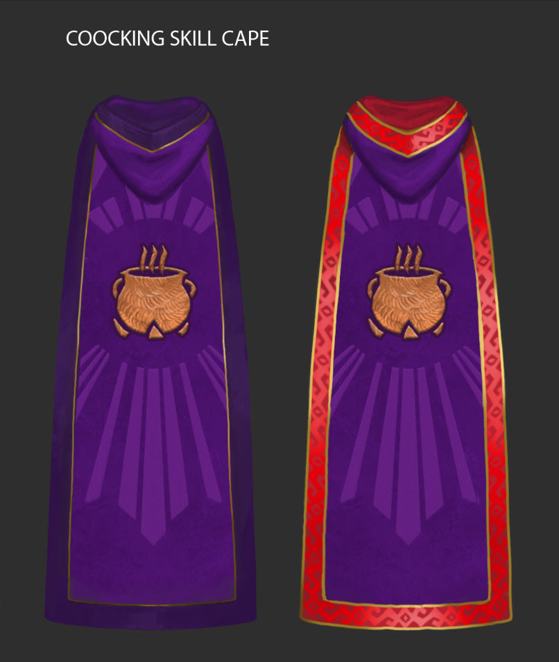 Concept art for the Cooking cape.