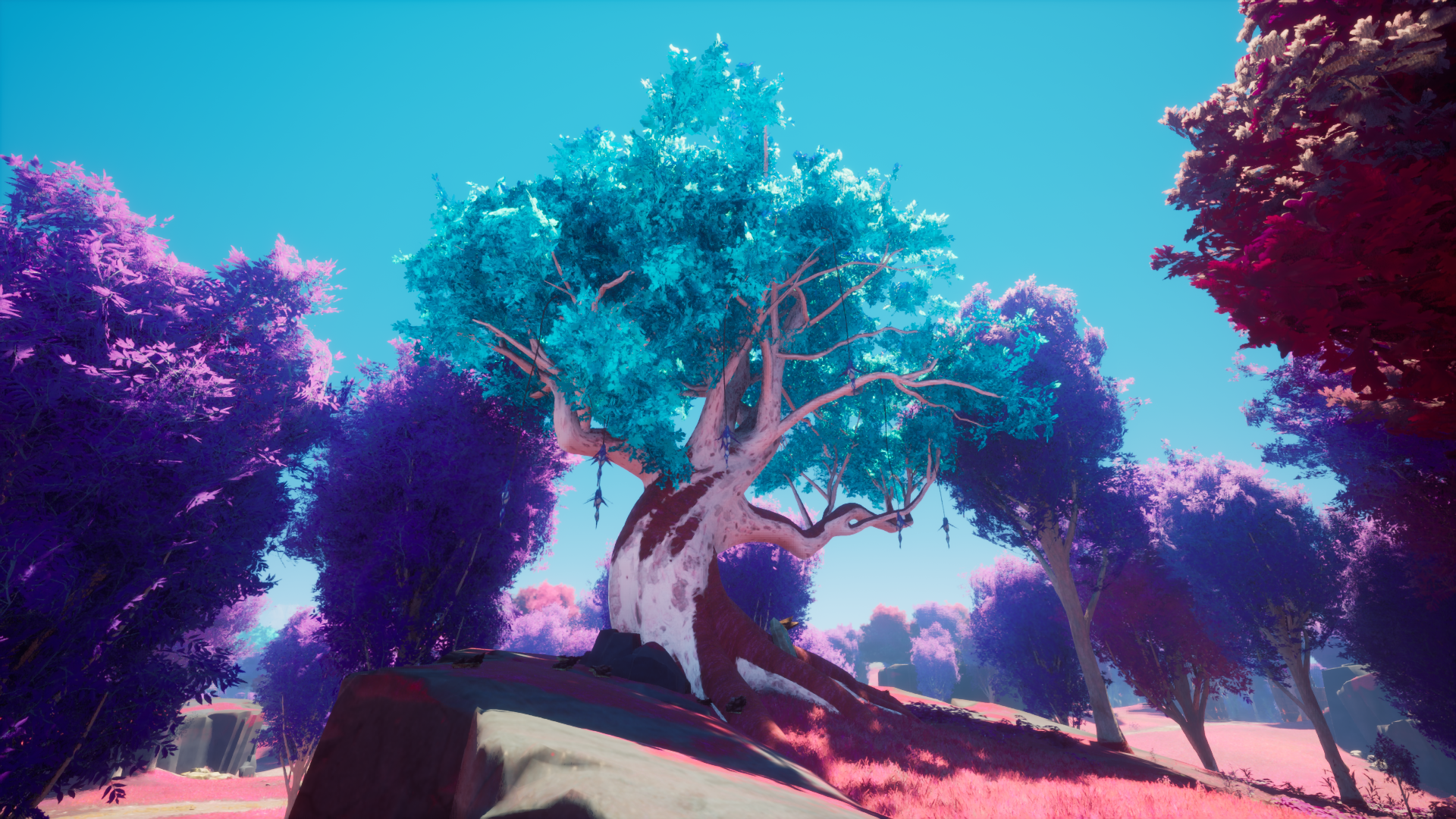 A crystal tree with lightings in the Fractured Plain