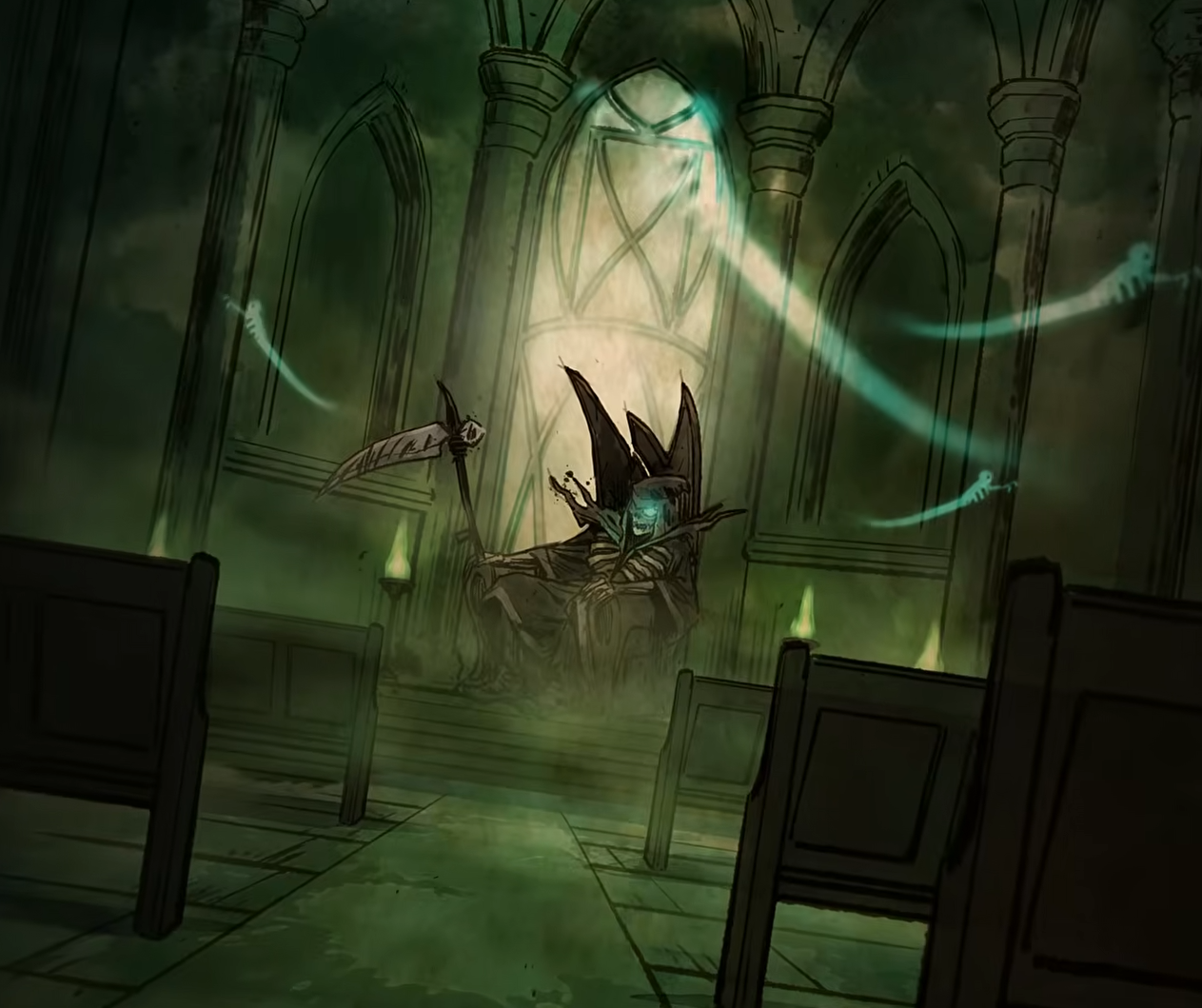 Death's appearance in the cinematic trailer for Fellhollow