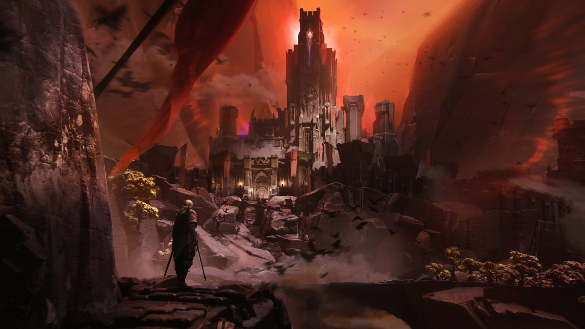 Concept art of Dowdun Reach Black Knight's Fortress