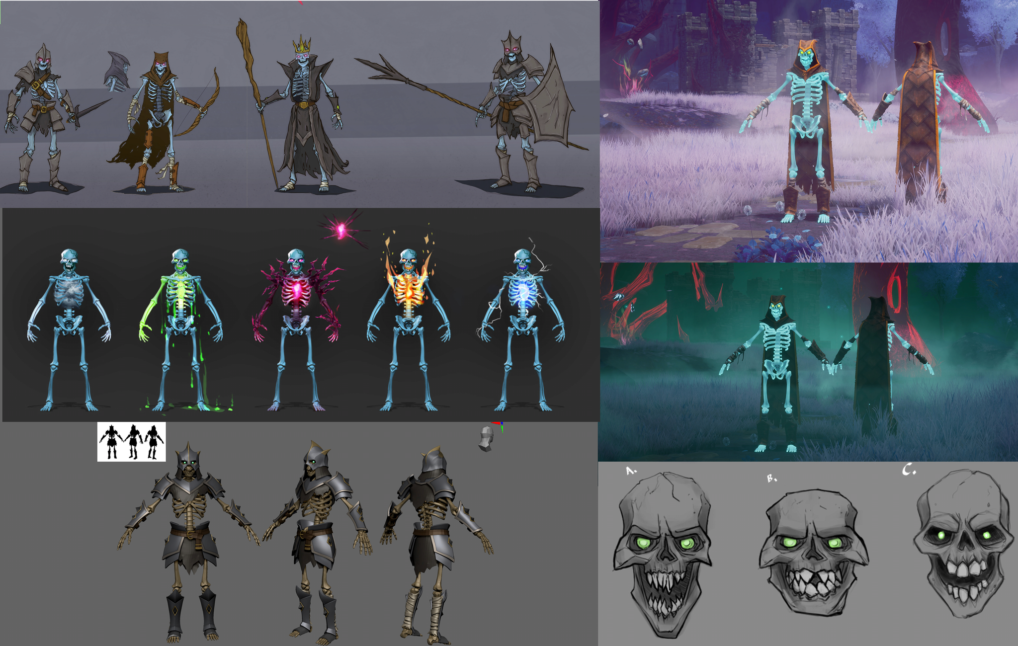 Concept art of the undead skeletons
