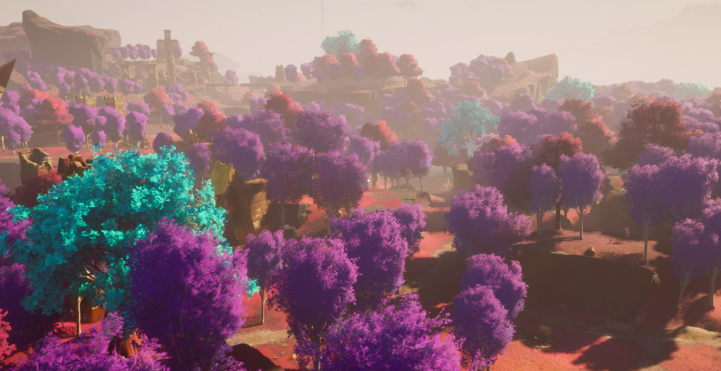 Crystals trees in the Fractured Plains
