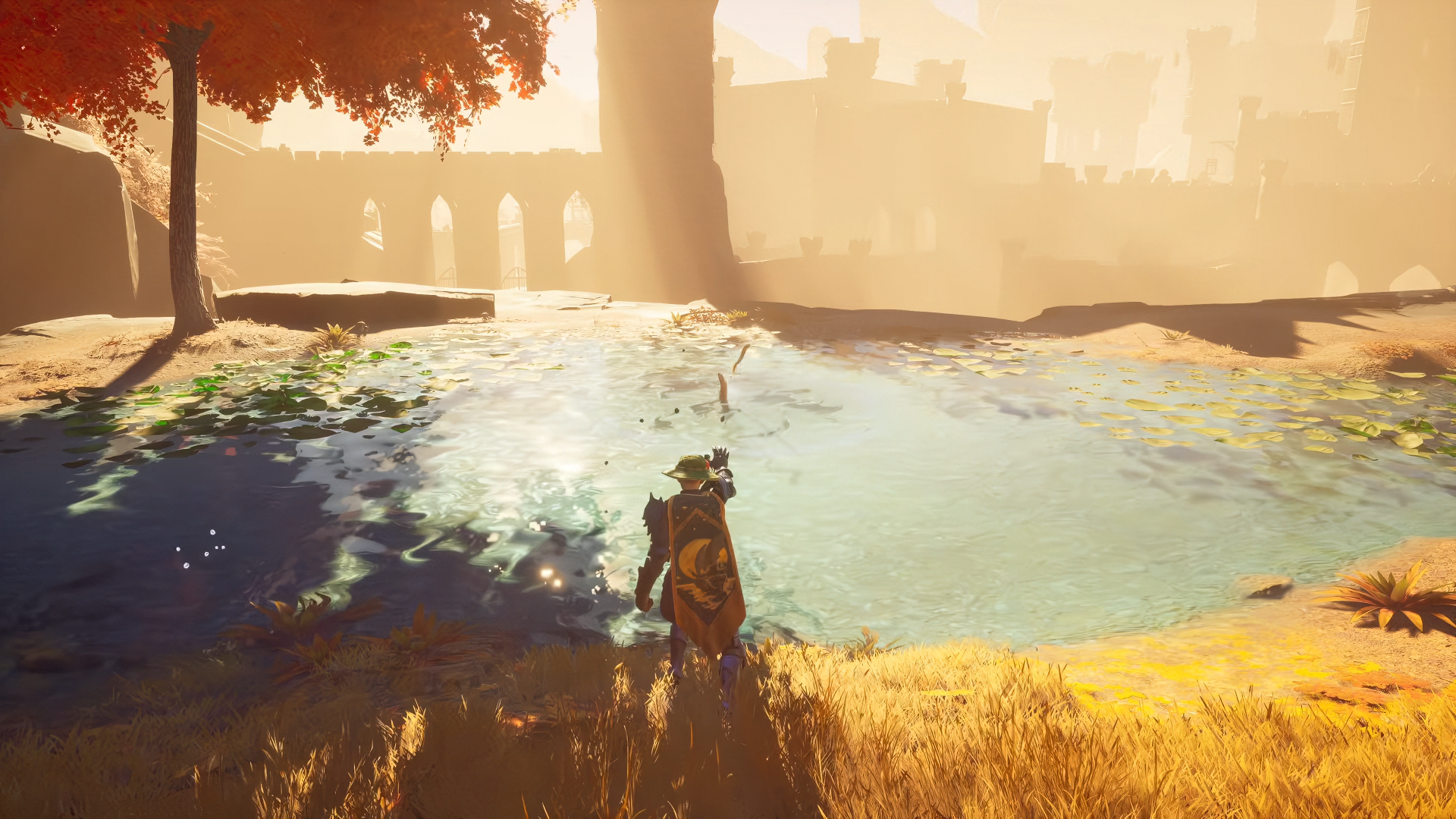 Player using a spell to catch fish