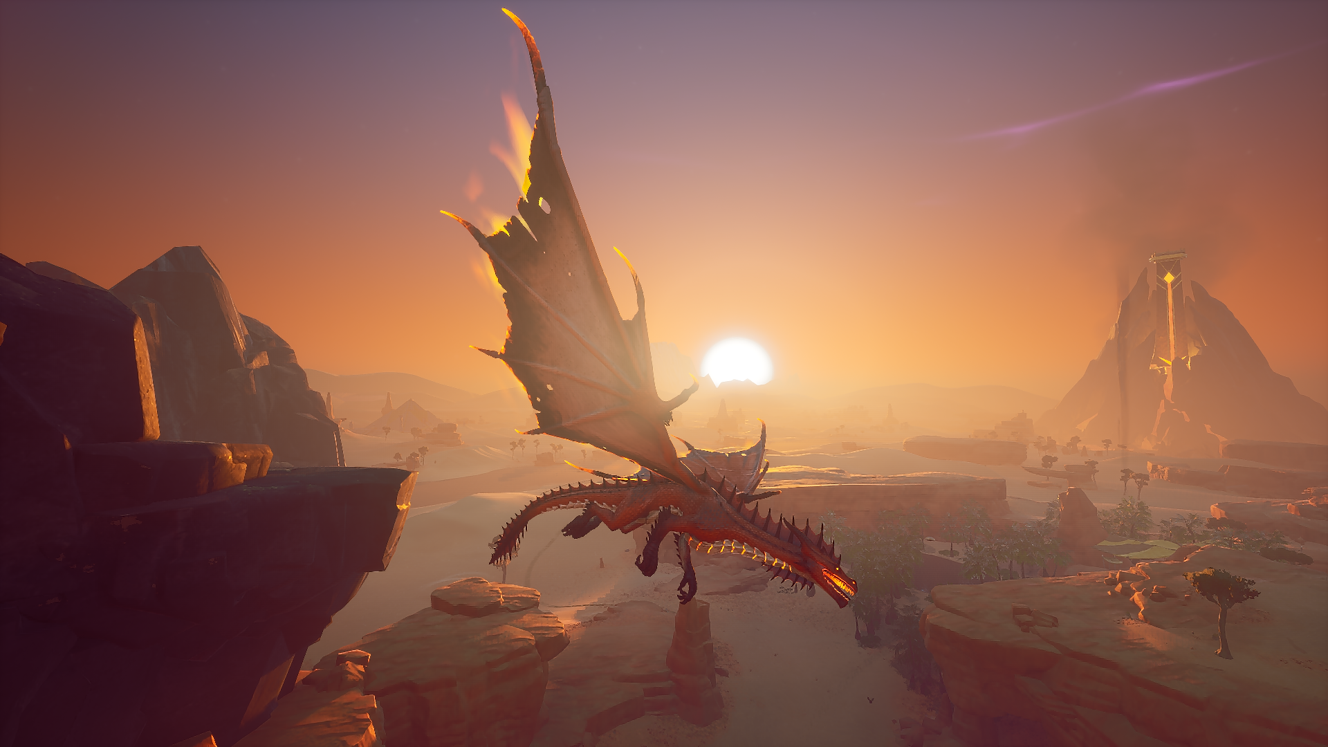 Fuzan flying overhead the moment you enter Umbral Sands