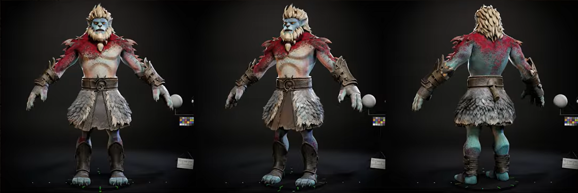 Concept art for garou berserkers with moss