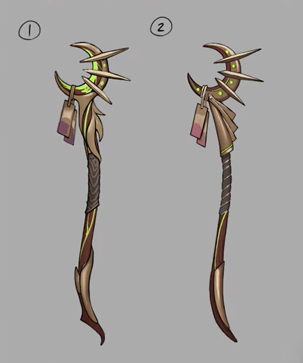 Concept art for the grieving moonstaff