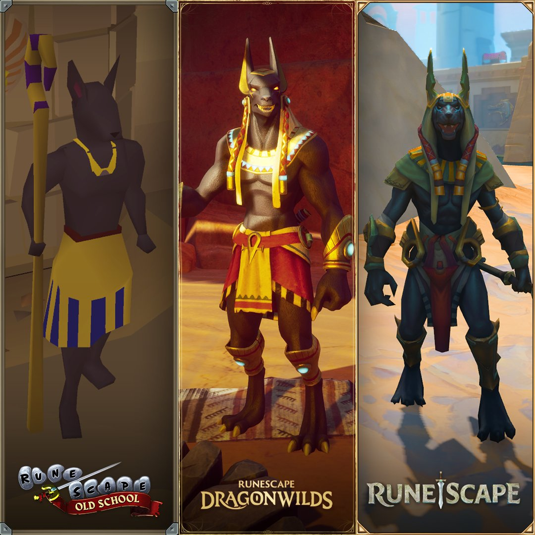 An image showing the difference appearance of Icthlarin in RuneScape, Old School RuneScape and RuneScape Dragonwilds.