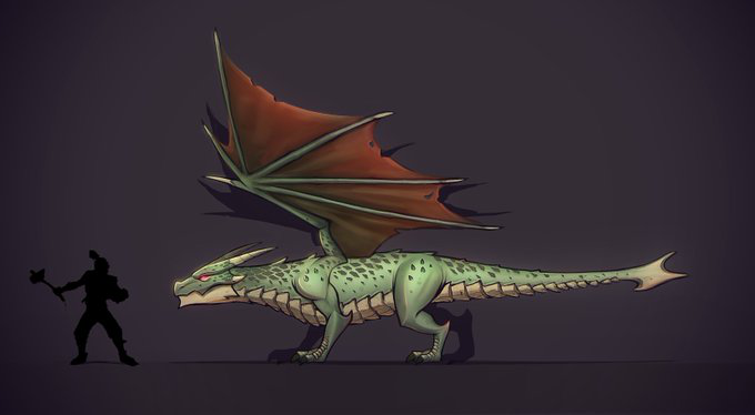 Concept art of the lesser dragon