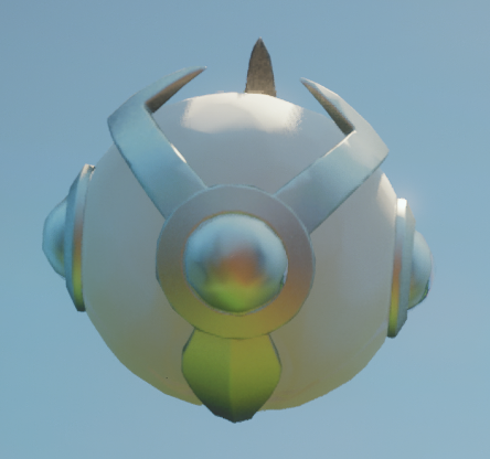 The physical orb that the player views from, only visible to another player.