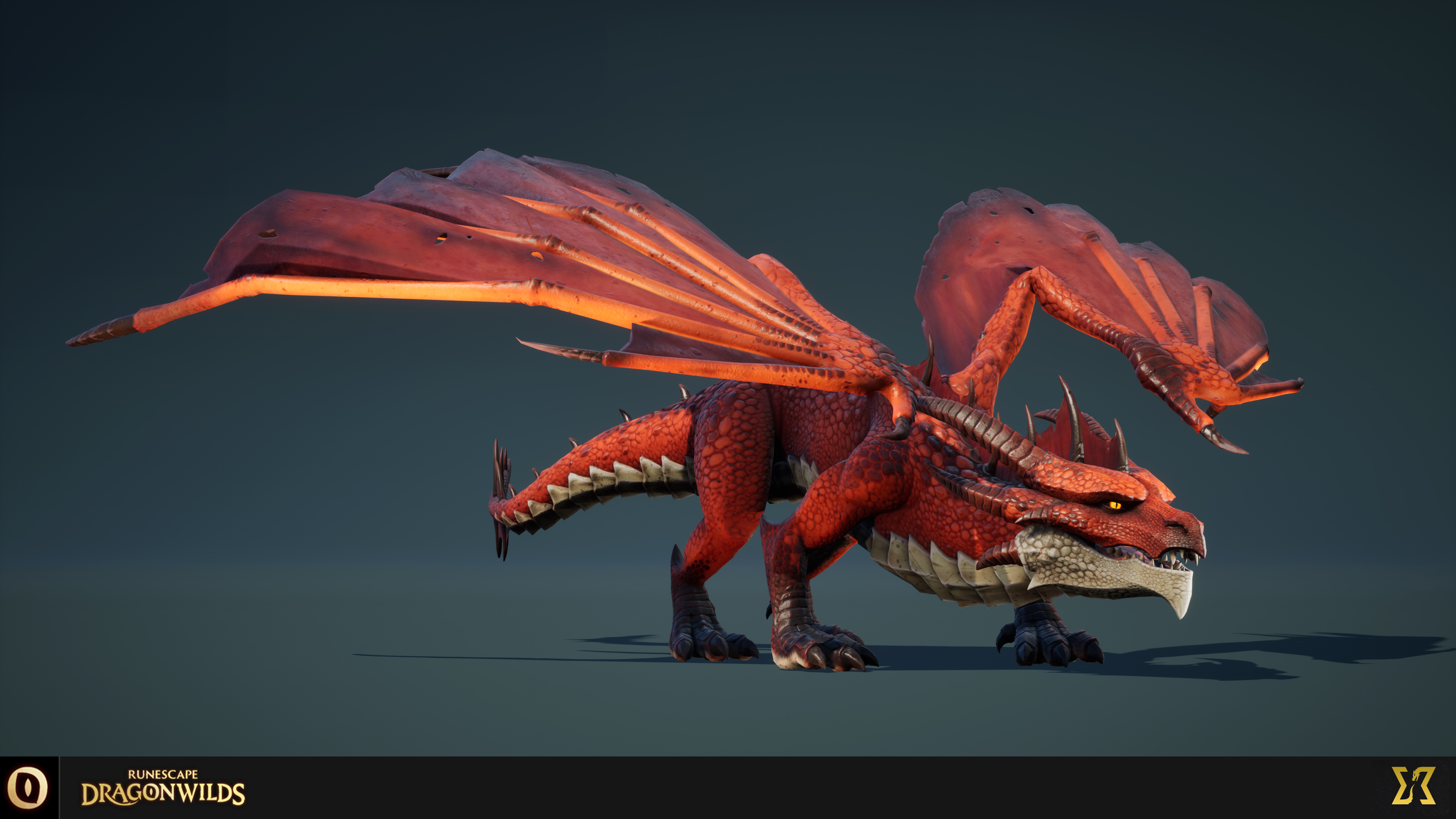 Concept of a lesser red dragon.