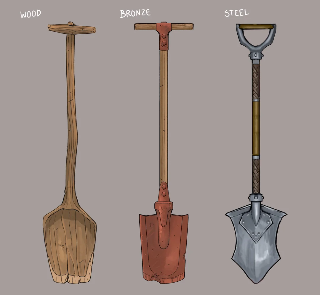 Concept art of tiered spades