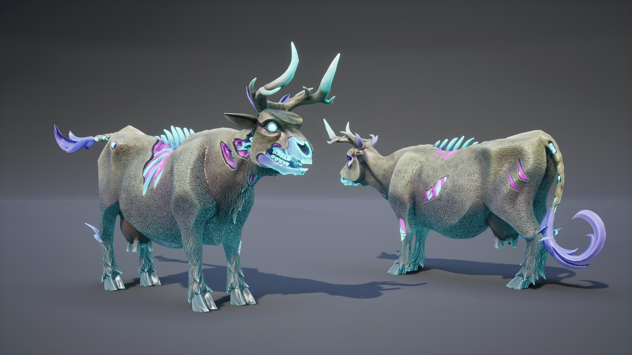 Undead cows in the Community Campfire with Mod Aaart